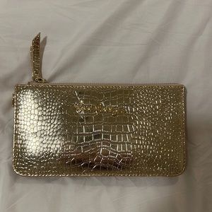 Gold Lilly Pulitzer Wristlet with Strap